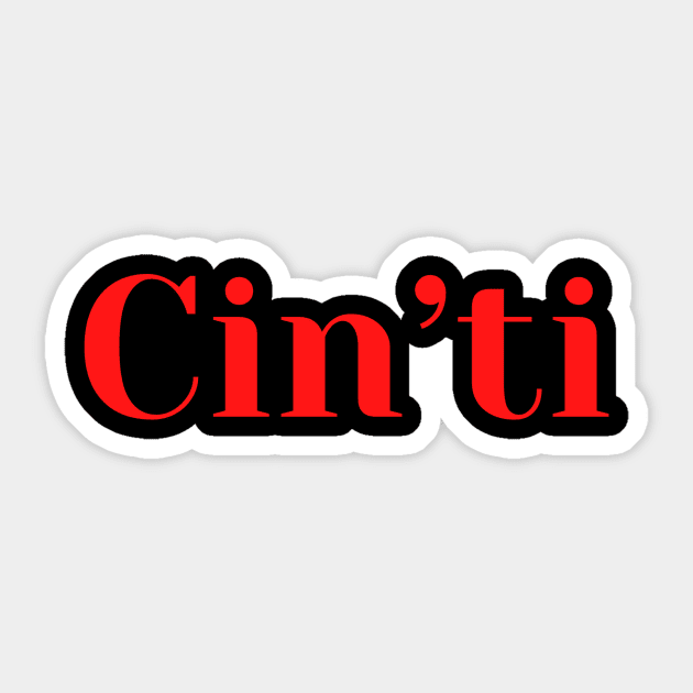 Red Cinti Sticker by Cin'ti